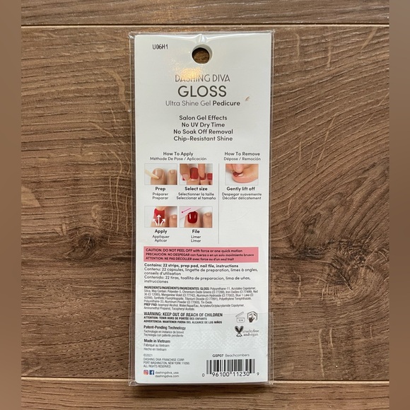Dashing Diva Beachcombers Gloss Ultra Shine Gel Pedicure NWT - Picture 4 of 4